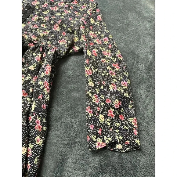 Pins and Needles Boho Multicolor Floral Tunic Babydoll Top Size XS - Picture 15 of 16